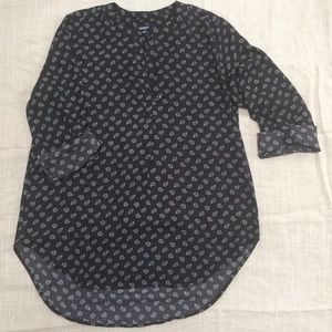 M Premise Studio Black Paisley Blouse